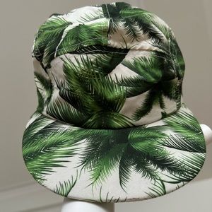 Unisex Adjustable Palm Tree/Jungle/Safari Baseball Cap With Leather Strap